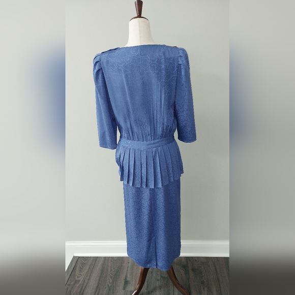 Vintage 80s Billy Jack Apparel Blue Dress Size 11/12 - Picture 8 of 16
